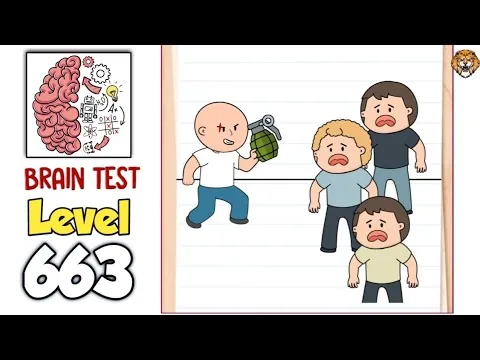 Brain Test Level 663 Stop the attacker! gameplay screenshot