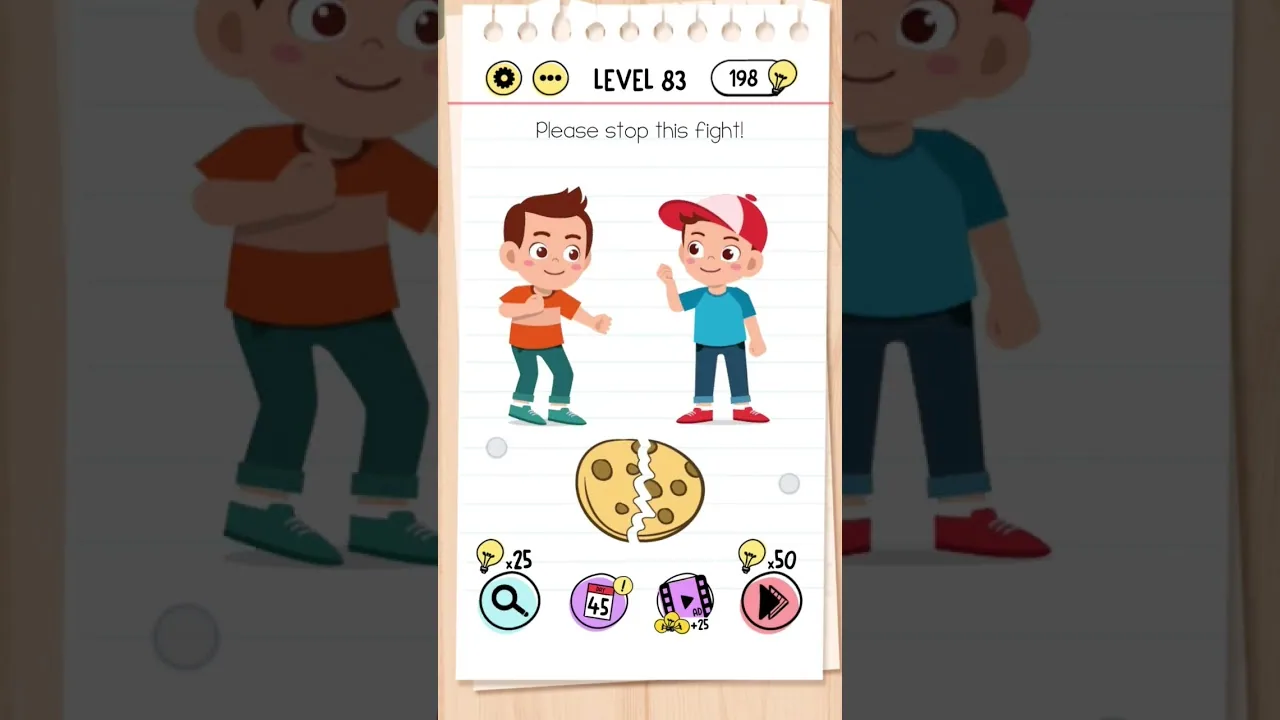 Brain Test Level 83 Please stop this fight gameplay screenshot