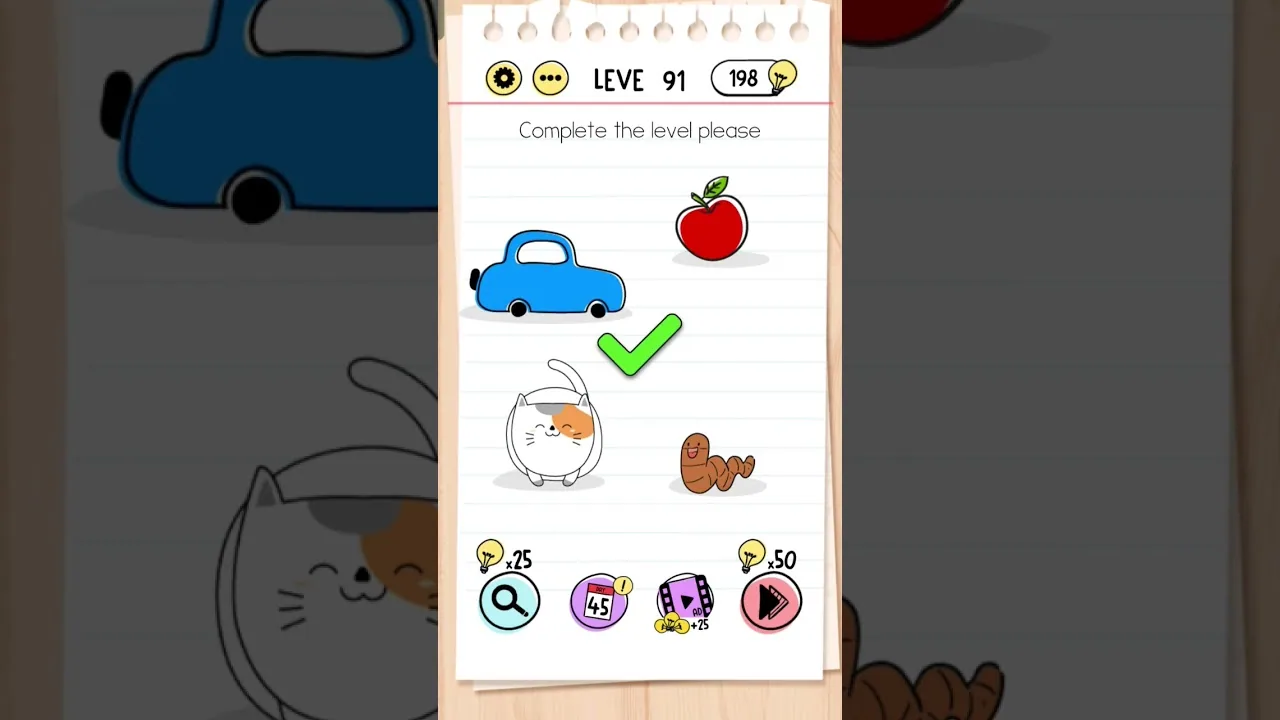 Brain Test Level 91 Complete the leve please gameplay screenshot