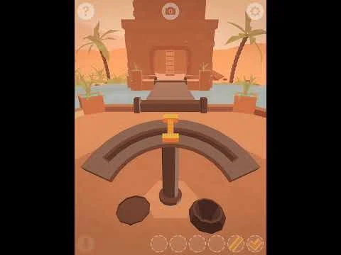 Faraway Puzzle Escape Level 20 Rotating Towers and Three-Piece Maze desert temple gameplay