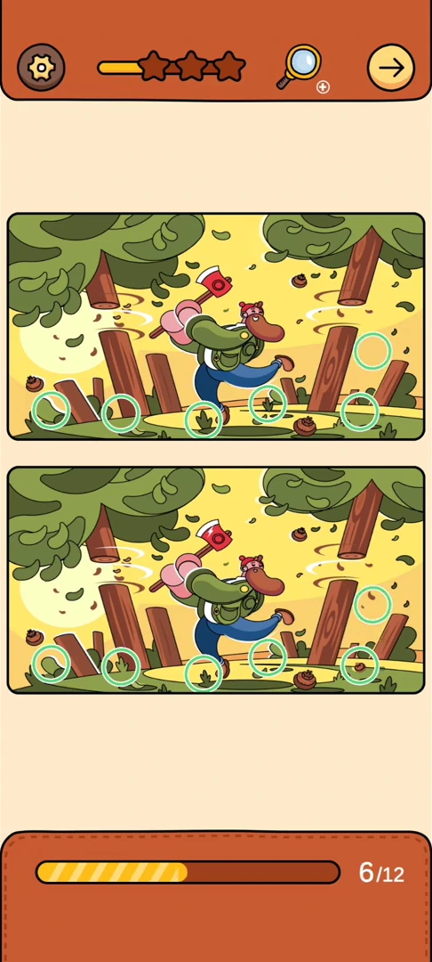 Find Out Differences reference 14 Crocodile and Birdhouse real gameplay