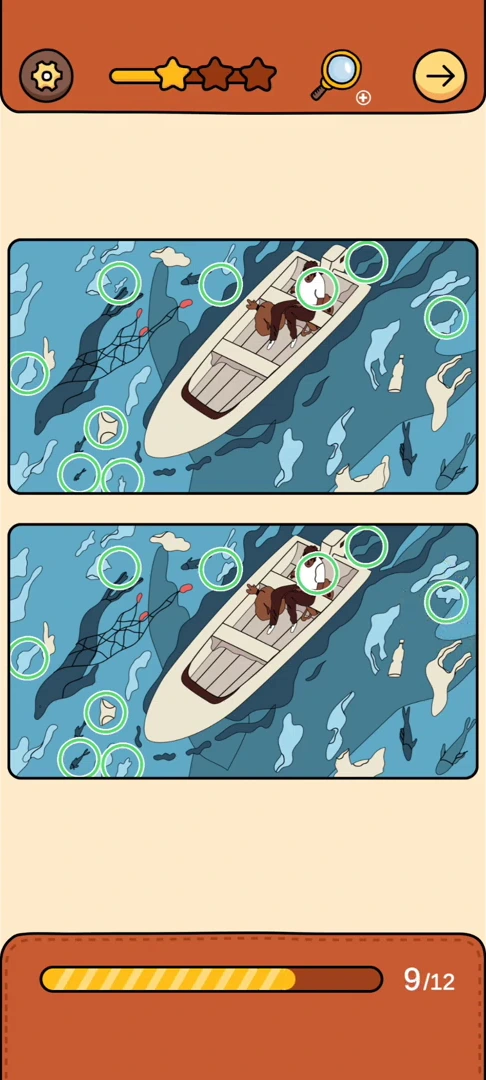 Find Out Differences reference 28 Rowing Boat real gameplay