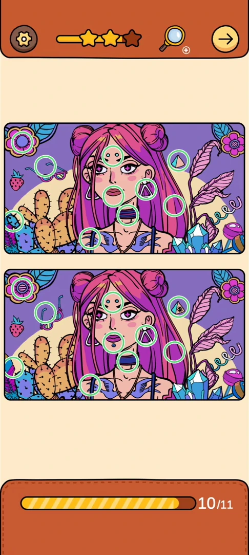 Find Out Differences reference 31 Mermaid and Coral real gameplay
