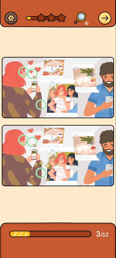 Find Out Differences reference 49 Looking at Photographs real gameplay