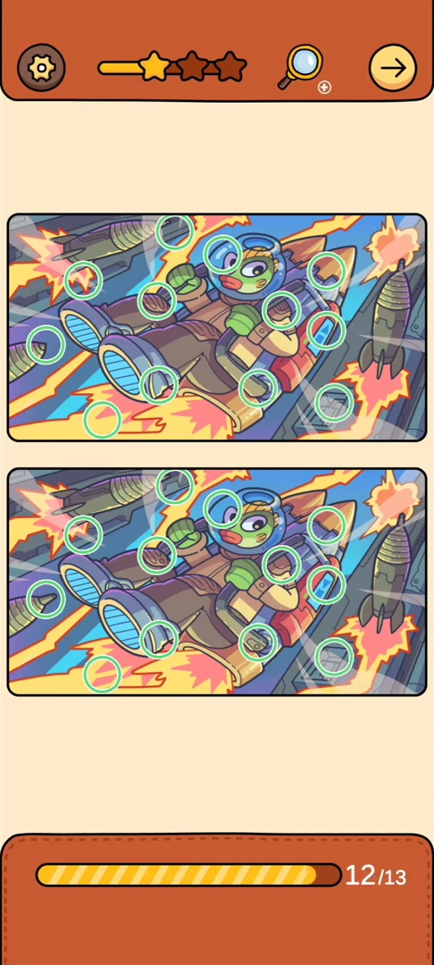 Find Out Differences reference 53 Fish Rocket Rider real gameplay