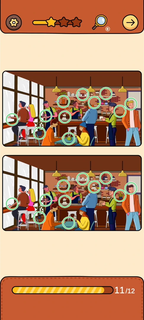 Find Out Differences reference 54 Busy Cafe real gameplay