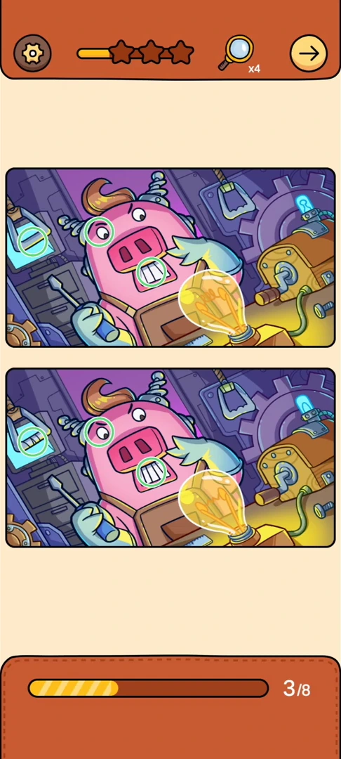 Find Out Differences reference 8 Pig Time Machine real gameplay