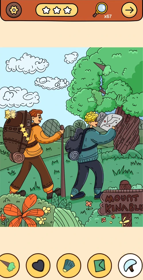 Find Out Hidden Objects reference chapter 1, scene 3 Mountain Hikers real gameplay