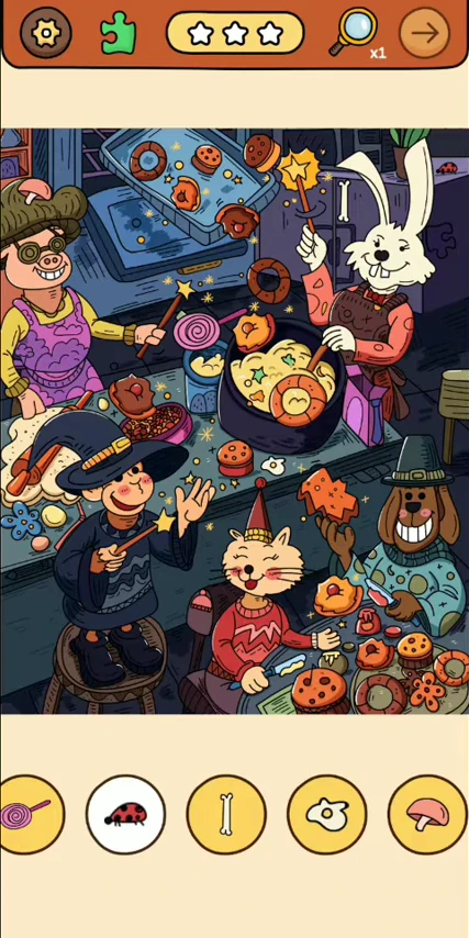 Find Out animal story reference 1, hidden-objects Animal Party real gameplay