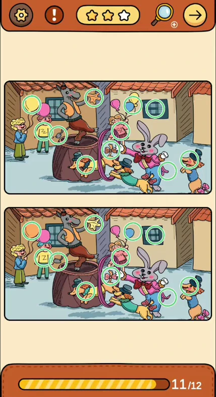 Find Out animal story reference 11, differences Rabbit Magician's Courtyard real gameplay