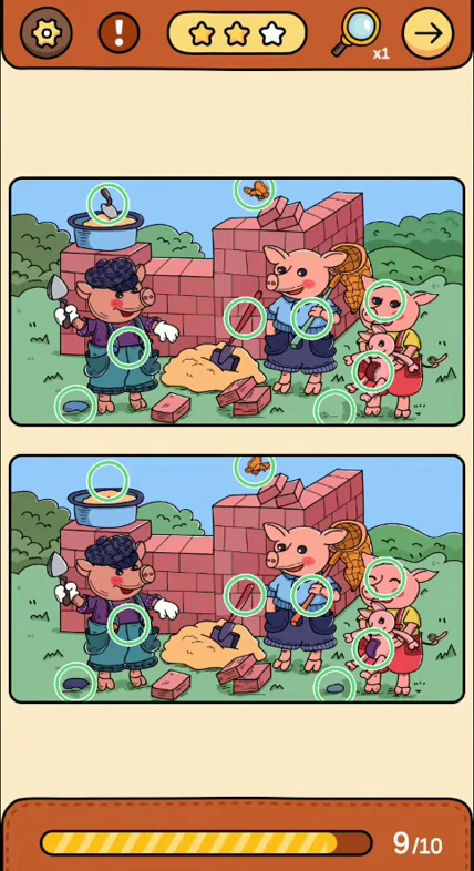 Find Out animal story reference 8, differences Three Little Pigs real gameplay