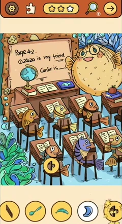 Find Out ocean story reference 10, hidden-objects Fish Classroom real gameplay