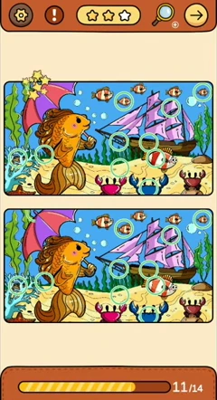 Find Out ocean story reference 2, differences Fish and the Sailing Ship real gameplay