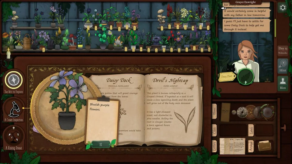 Strange Horticulture Day 13 Endmoor Disk Chain and Simone's Choice real gameplay