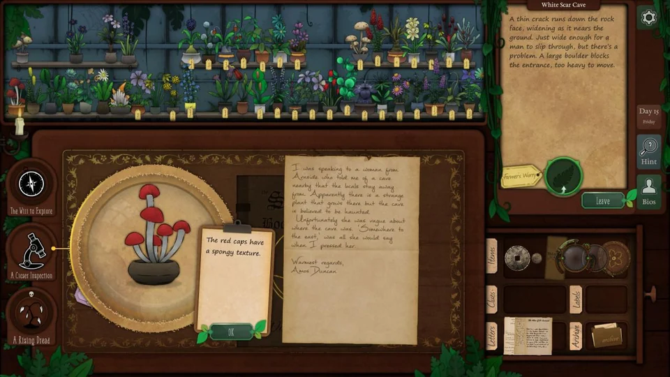 Strange Horticulture Day 15 Devil's Nightcap and the Jade-Mask Choice real gameplay