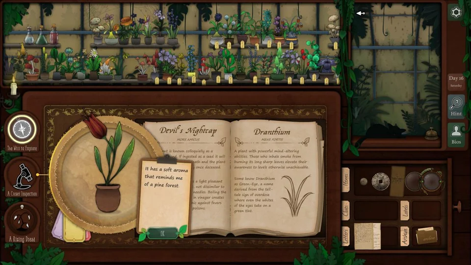Strange Horticulture Day 16 Swiftsnare, Ritual, and All Ending Routes real gameplay