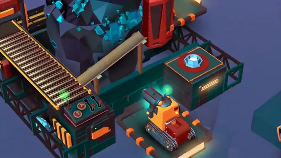 Tiny Robots Recharged Level 11 Big Shiny Rock real gameplay diorama