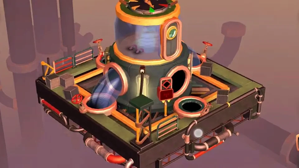 Tiny Robots Recharged Level 38 Under Pressure real gameplay diorama