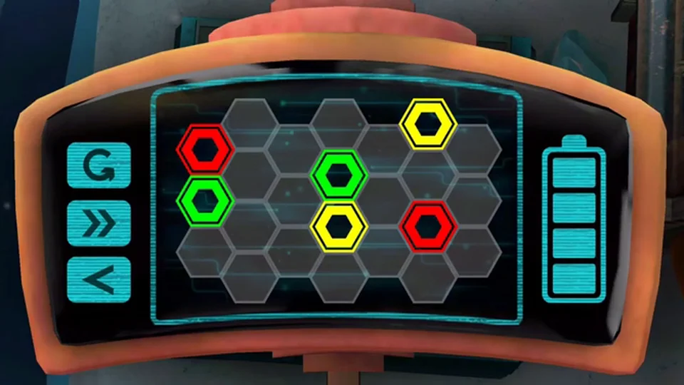 Tiny Robots Recharged Level 43 Blocked Out real gameplay diorama