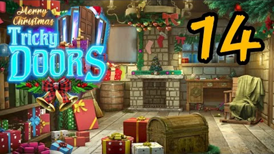 Tricky Doors Level 14 Santa's House walkthrough gameplay