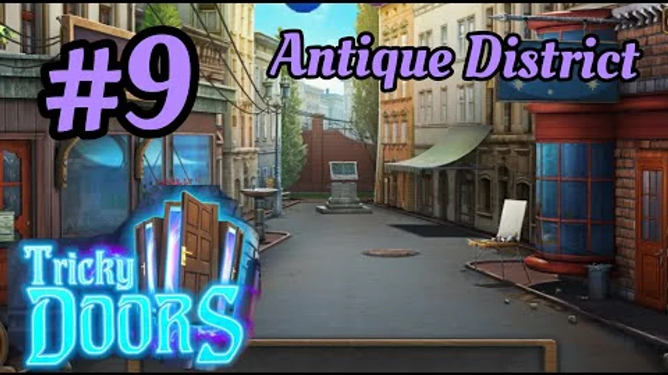 Tricky Doors Level 9 Antique District walkthrough gameplay